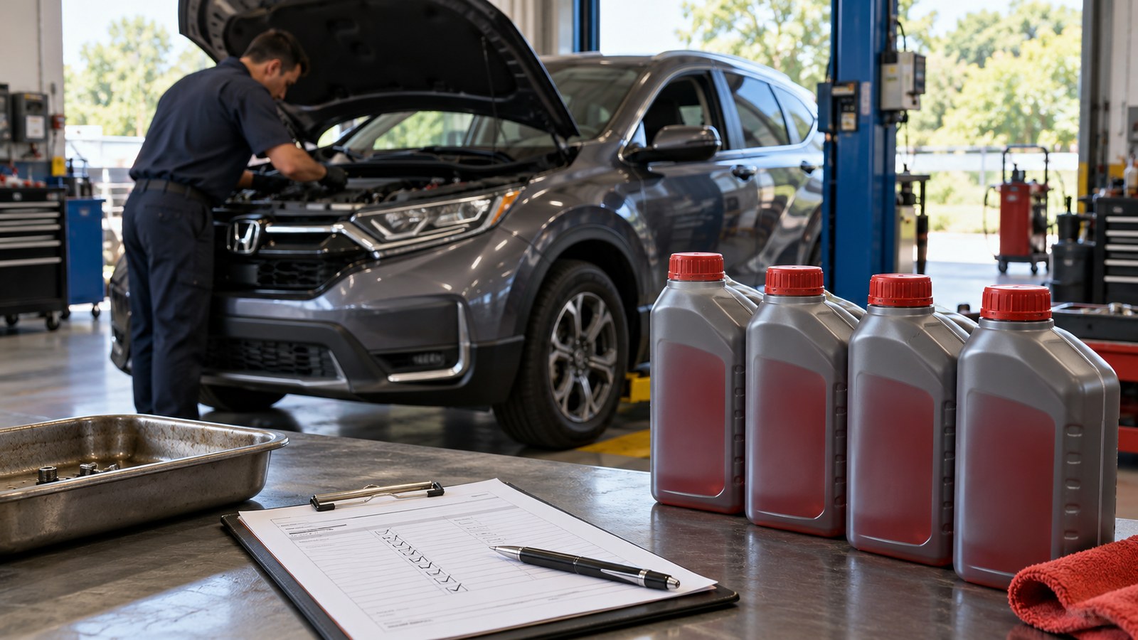 Проверка трансмиссионной жидкости Honda CR-V